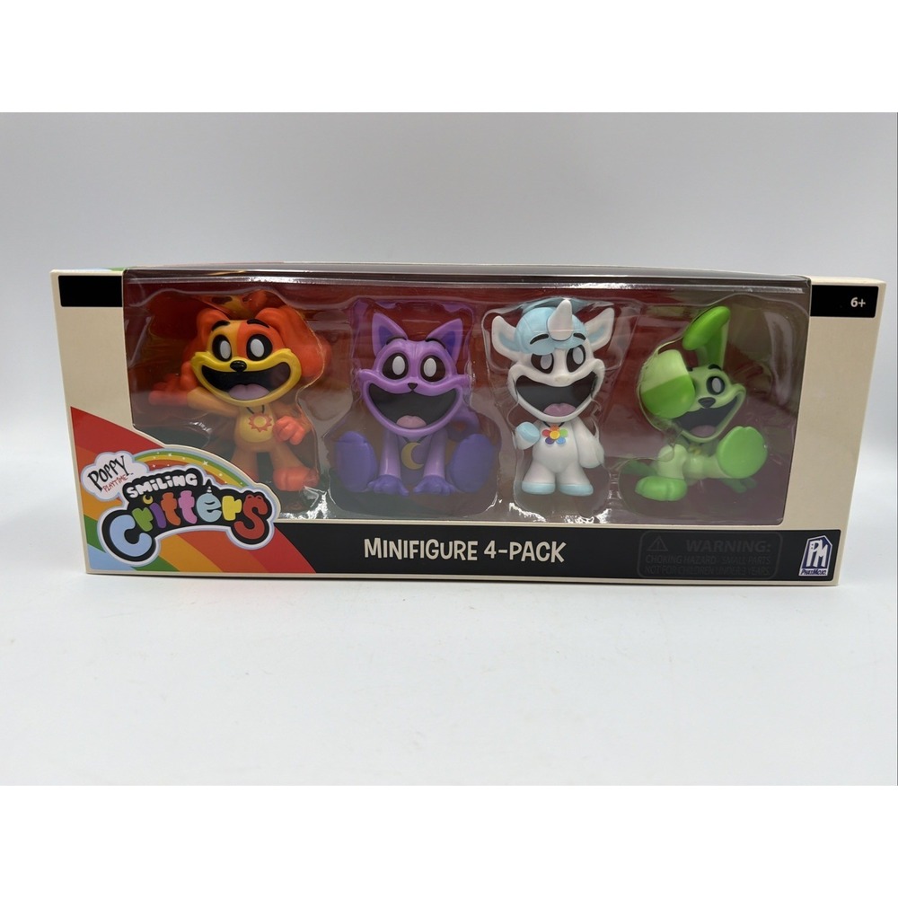 Poppy Playtime Smiling Critters Minifigure 4-Pack Dogday Catnip Hoppy Craftycorn